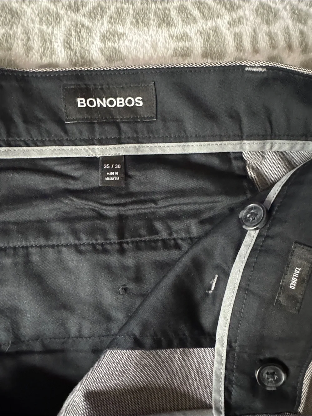 Bonobos Weekday Warrior Dress Pants Monday Grey Chino Trousers Men's 35x30